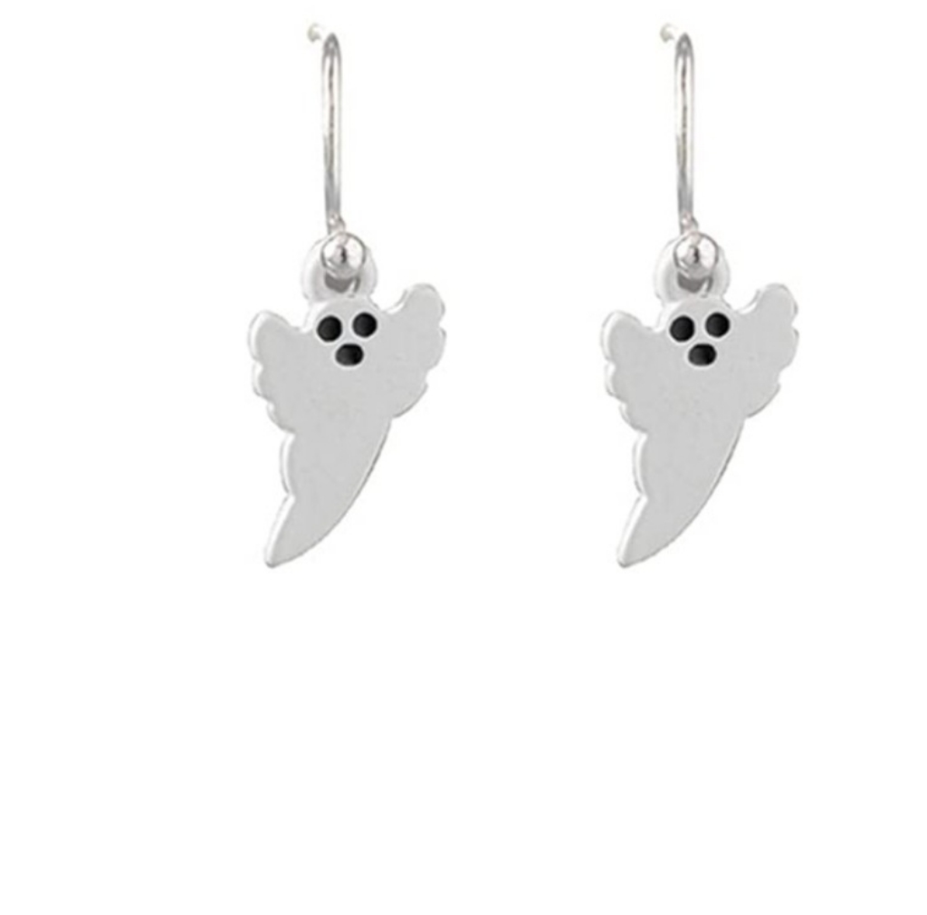 Ghost Dangle Earrings In White 9$
